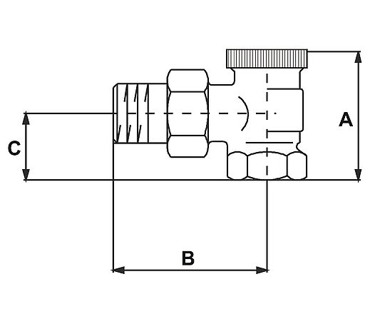 Heizkörper Ventil 1/2 3/4 Heizung Thermostat Vorlauf Rücklauf Durchgang /  Ecke
