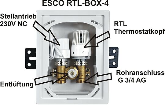 Einzelraumregelung RTL Ventil Unibox Fußbodenheizung Stellantrieb mit
