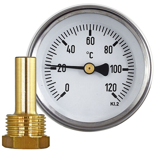 Thermometer für Räucherofen großes Ø 100mm Räucher Smoker 1//2/" 120°C Kalibriert!